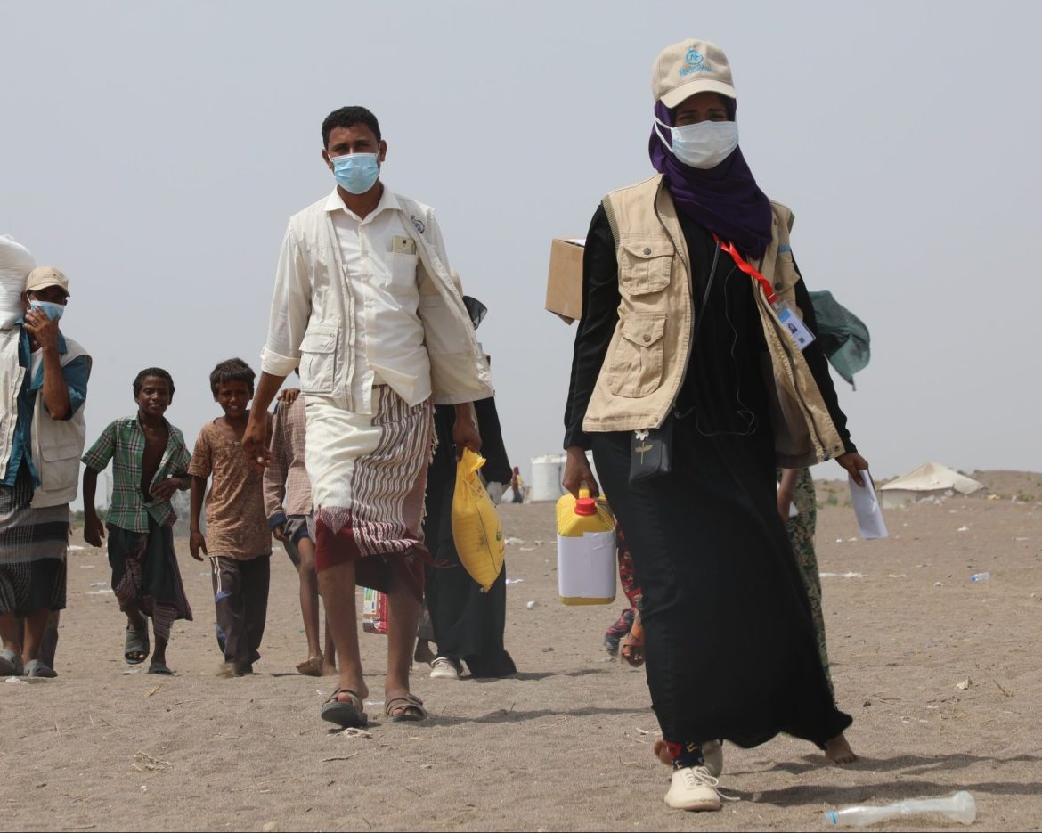 Delivering Nutrition Baskets in Yemen