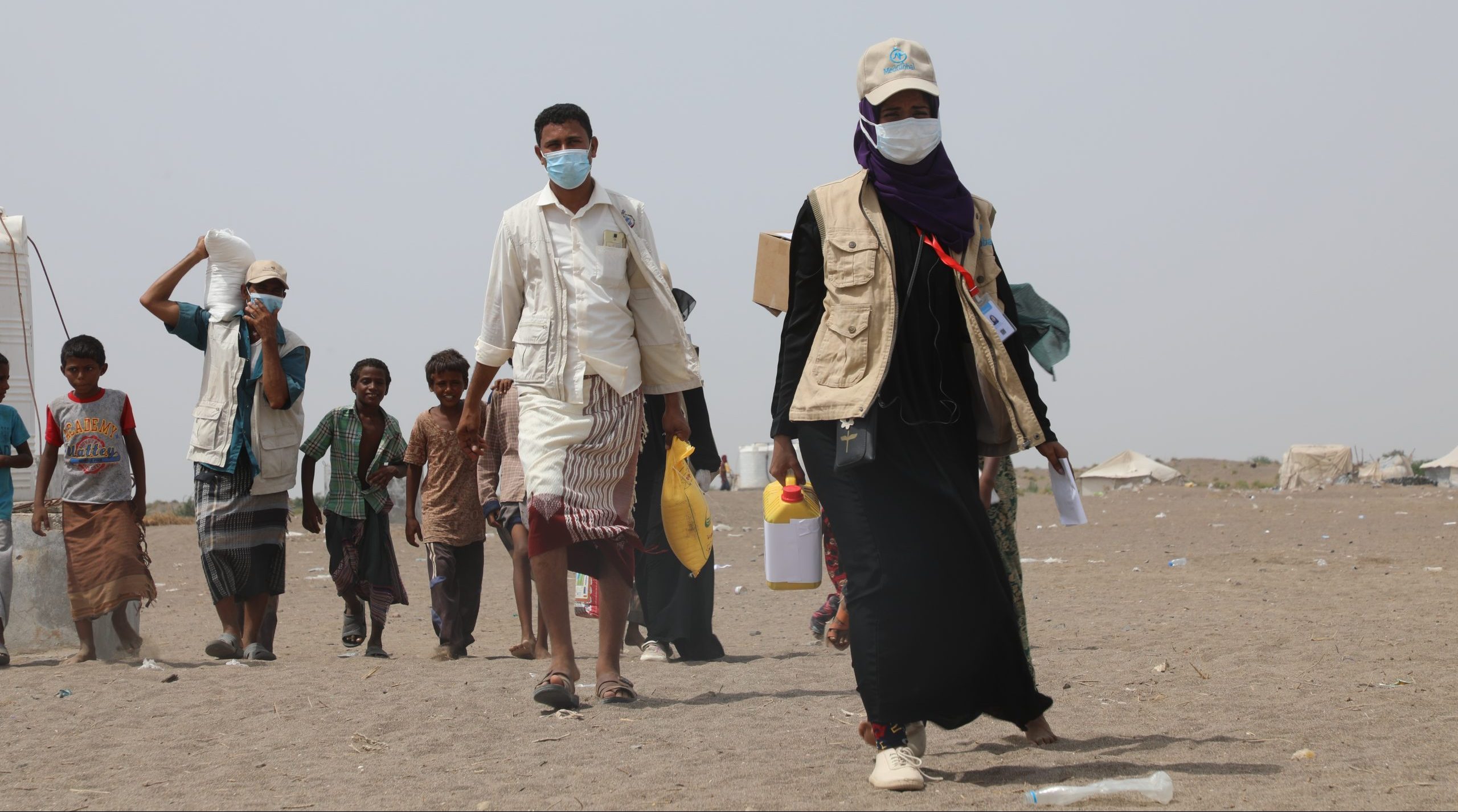 Delivering Nutrition Baskets in Yemen